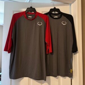 2PC Men’s Evoshield 3/4 Shirt, Size Large